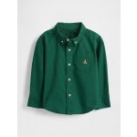 GAP Baby oversize popelínová košile Oxford zelená – Zboží Dáma