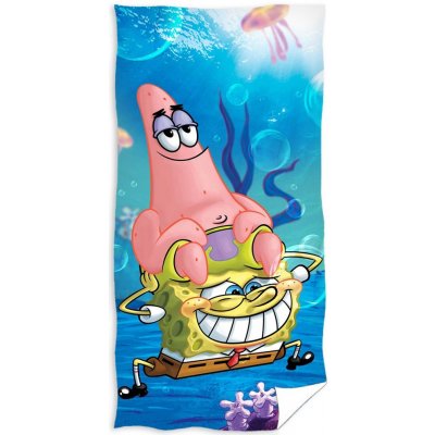 Carbotex Dětská osuška Sponge Bob 70 x 140 cm