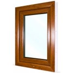 SkladOken.cz Okno jednokřídlé 60x80 cm , bílá|zlatý dub, otevíravé i sklopné, LEVÉ – Sleviste.cz