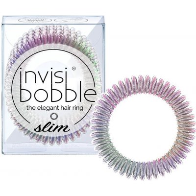 Invisibobble Slim gumička do vlasů 3 ks barva Vanity Fairy - duhová