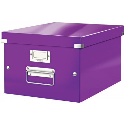 Leitz Univerzální krabice Click&Store, velikost M (A4), purpurová 60440062 – Hledejceny.cz