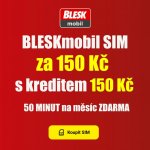 BLESKmobil Předplacená SIM karta za 150 Kč s kreditem 150 Kč – Zbozi.Blesk.cz