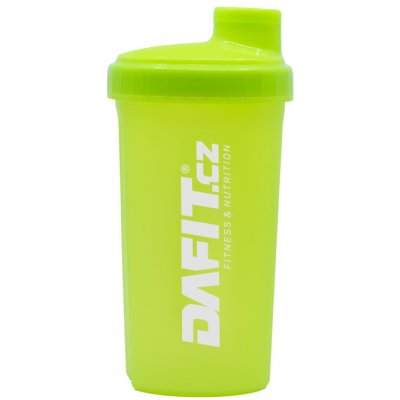 Dafit Šejkr 700 ml neon žlutá průhledná, bílé logo – Zboží Dáma