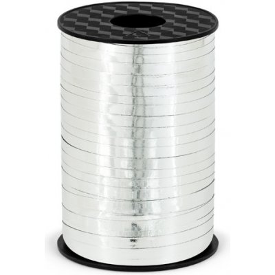 Vázací metalická stuha STŘÍBRNÁ, 0,5 cm x 225 m – Zboží Mobilmania