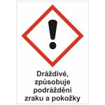 Dráždivé, způsobuje podráždění zraku a pokožky samolepící vinylová fólie A8 (74 x 52 mm) – Zboží Dáma