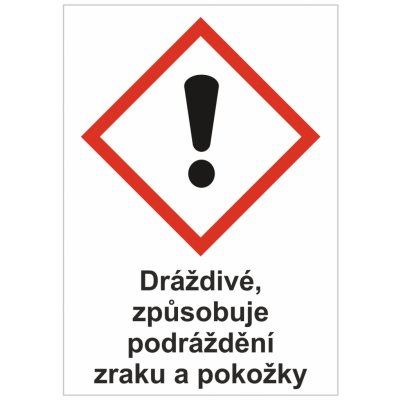 Dráždivé, způsobuje podráždění zraku a pokožky samolepící vinylová fólie A8 (74 x 52 mm) – Zboží Dáma