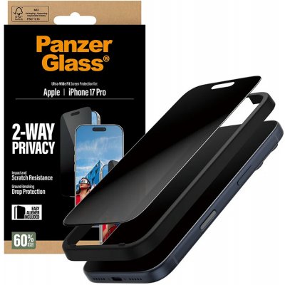 PanzerGlass Ultra-Wide Fit 2-Way Privacy ochranné sklo iPhone 17 Pro černé 165745 – Zboží Živě