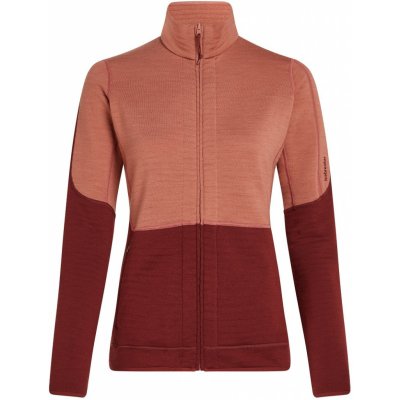 Icebreaker Wmns 400 RealFleece Descender LS Z Cedar Wood/Port/Cb – Zboží Dáma