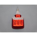 Ornex Vánoční ozdoba kostel skleněný červený 65 mm – Hledejceny.cz