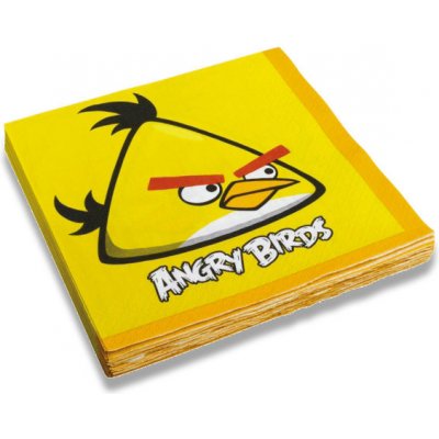 Amscan papírové ubrousky Angry Birds 20ks 33x33cm