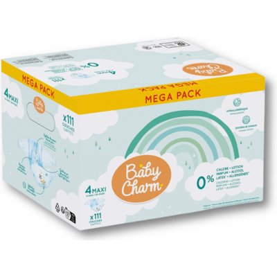 Baby Charm Super Dry Flex 4 Maxi 9 – 14 kg 111 ks – Hledejceny.cz