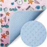 Misoko Absorpční pratelná podložka pro psy 80 x 140 cm s potiskem štěňata a kostičky zelená 2 ks – Zboží Mobilmania