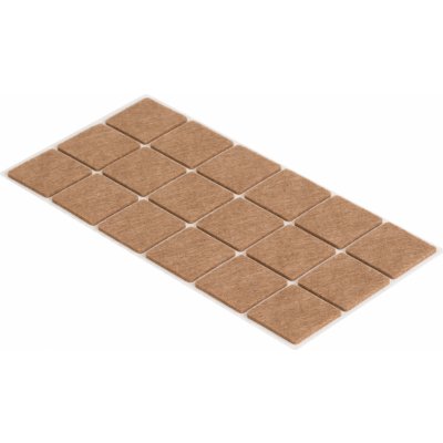 Walteco Filcové podložky 35x35mm, samolepící, hnědé, 18 ks , 85043 – HobbyKompas.cz