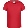 Dětské tričko James & Nicholson dětské dívčí tričko Basic Girl JN744 červená