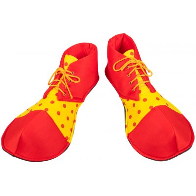 Klaunské boty červeno-žluté