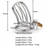 bdsm bondage shop Kovový pas cudnosti s půlenou klecí pro muže Škrtící kroužek 50 mm – Sleviste.cz