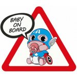 Samolepka (na auto, notebook) Baby On Board - Captain America – Zboží Živě
