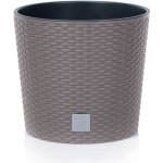 Prosperplast Květináč RATO ROUND + vklad mocca 40 cm – Zboží Dáma