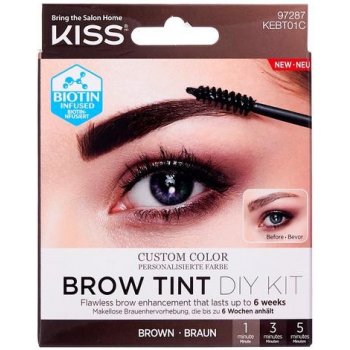 Kiss Sada na barvení obočí Brow Tint Diy Kit Brown 20 ml