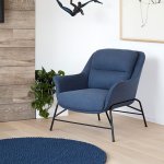 Teulat Sadira petrolejově modré látkové lounge – Zboží Mobilmania