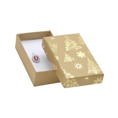 Šperky4U Vánoční dárková krabička na soupravu - zlatý motiv KR0369-GD – Zboží Mobilmania