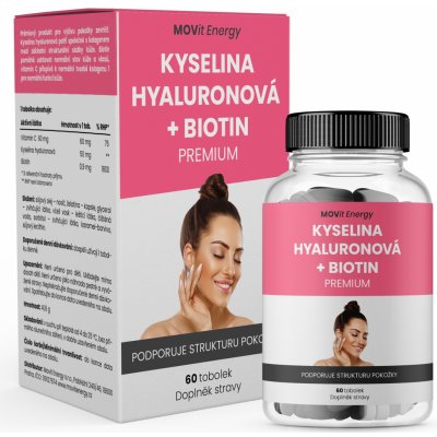 MOVit Energy Kyselina hyaluronová + Biotin Premium 60 tobolek – Hledejceny.cz