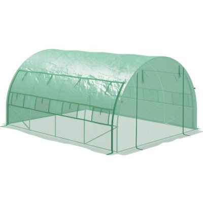 Outsunny Polytunelový 3,97 x 3 x 2 m zelený – Zboží Dáma