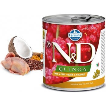 N&D Quinoa Dog Skin & Coat Quail 285 g