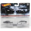 Sběratelský model Mattel hot wheels Bugatti Set 2x Veyron 2009 + Bugatti Chiron 2016 Černá Stříbrná 1:64