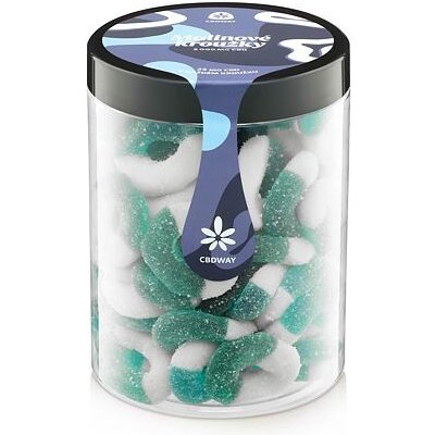 CBD WAY Kyselé želé kroužky s příchutí modrá malina 2000 mg 0,8 kg – Zboží Mobilmania