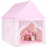 Costway dětský hrací domeček Princezna růžová 120 x 105 x 140 cm – Zboží Mobilmania