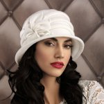 Krumlovanka Dámský klobouček W-0168/000 bílý – Zboží Dáma