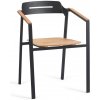 Zahradní židle a křeslo Diphano Icon Černá kovová zahradní židle