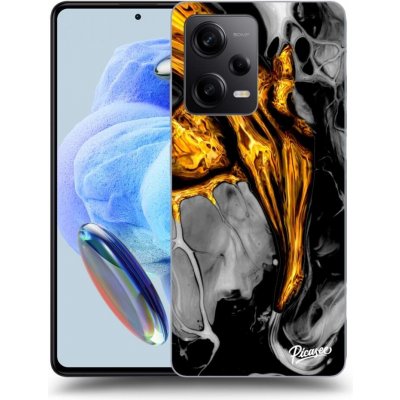 Pouzdro Picasee silikonové Xiaomi Redmi Note 12 Pro 5G - Black Gold černé – Zboží Mobilmania