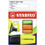 Stabilo Boss Mini 3 ks balení žlutá oranžová zelená 453137 – Zboží Živě