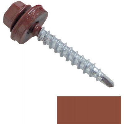 Šroub samořezný spojovací MAXIDEK 4,8×35 RAL 8004 cihlová – Sleviste.cz