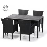 Nábytek Texim Set VIKING L + 4x černé křeslo BALI antracit – Hledejceny.cz