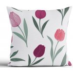 MKLuzkoviny.cz bavlna Renforcé Květy tulipánů fialové 40 x 40 cm – Sleviste.cz