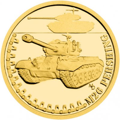 Česká mincovna Zlatá mince Obrněná technika - M26 Pershing proof 3,11 g – Zbozi.Blesk.cz