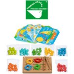 Lucy Leo Mozaika s pinzetou a vyšívání dřevěný herní set s předlohami – Zboží Mobilmania