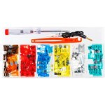 Pojistky nožové sada 92ks 5-30 Amp + zkoušečka + pinzeta | Zboží Auto