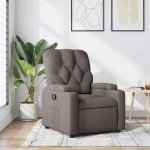vidaXL Zvedací masážní polohovací křeslo textil 3302983 Hnědá – Hledejceny.cz
