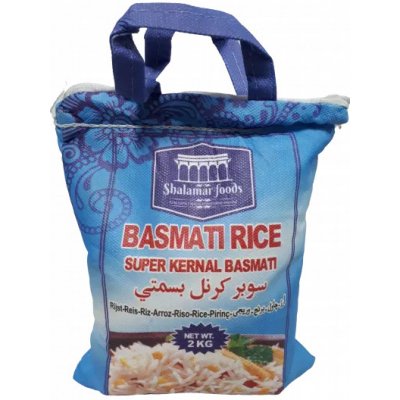 Shalamar Basmati dlouhozrnná rýže premium Super Kernel Basmati 2 kg – Hledejceny.cz