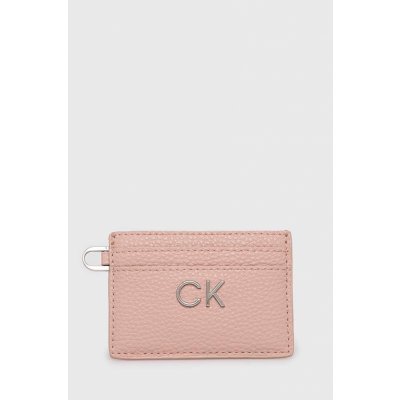 Calvin Klein Pouzdro na karty růžová barva K60K610671.PPYX – Zboží Mobilmania