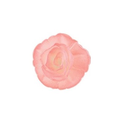 Dekorace oplatková - Růže malá 30 mm, sv.růžová, 3 ks