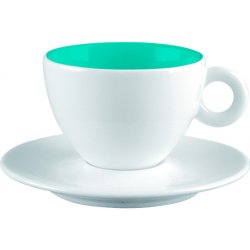ZAK! designs 2 barevný espresso šálek s podšálkem bílá/modrá melamin, 10 cl  hrnek a šálek - Nejlepší Ceny.cz