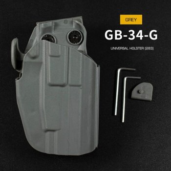 Wosport opaskové plastové GB34 holster pro Glock 19 VP9 USP šedé