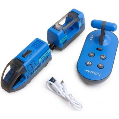 Doris interaktivní mašinka s vagónem ovládaná joystickem modrá – Zboží Dáma