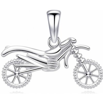 NUBIS® Stříbrný přívěšek motorka enduro NB 4562 – Zboží Mobilmania