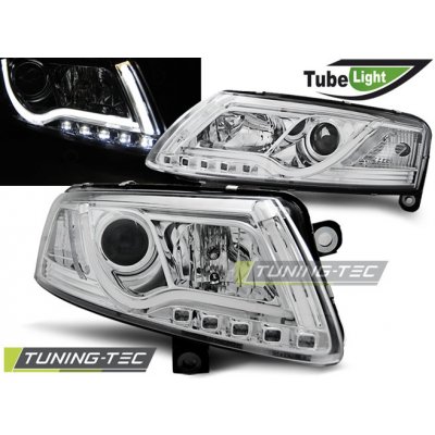 Tuning-Tec Přední čirá LED světla Audi A6 (2004 - 2008) - Tube Light - chromované – Hledejceny.cz